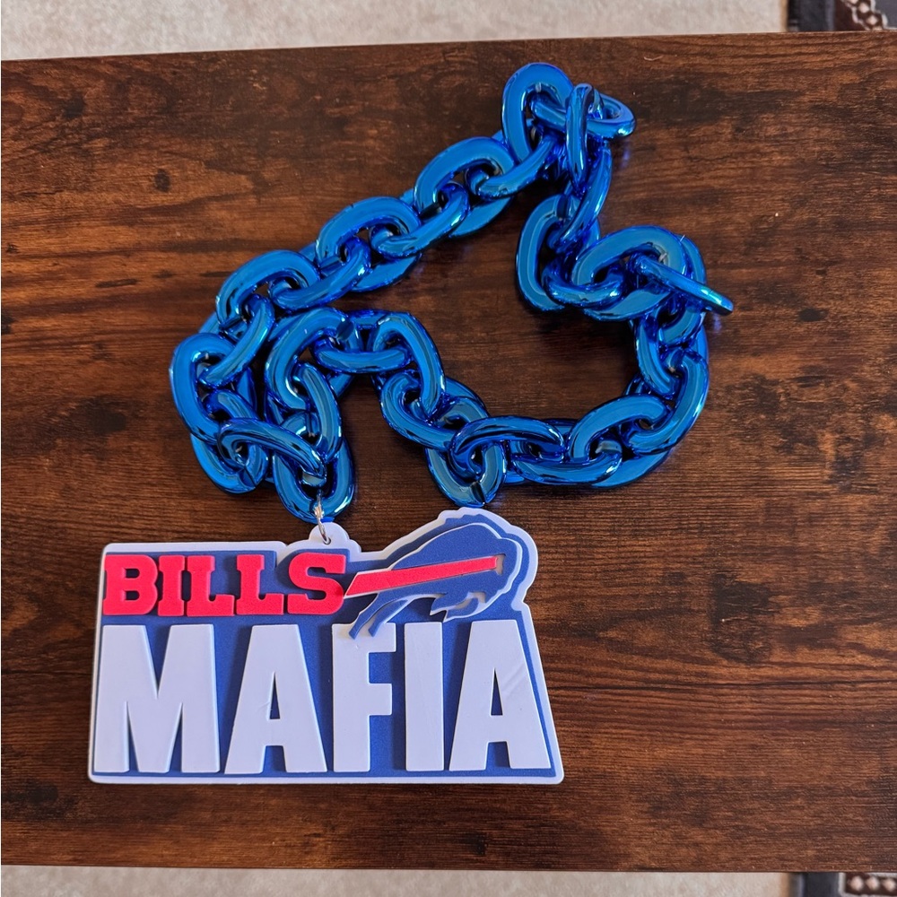 Bills Mafia Blue Chain Necklace 3D